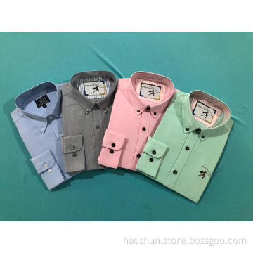 Good Price Button Collar Children Colorful Shirts